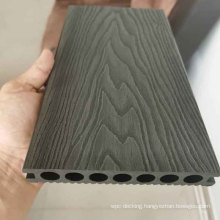 High Quality Black 3D Deep Embossed WPC Decking Poland